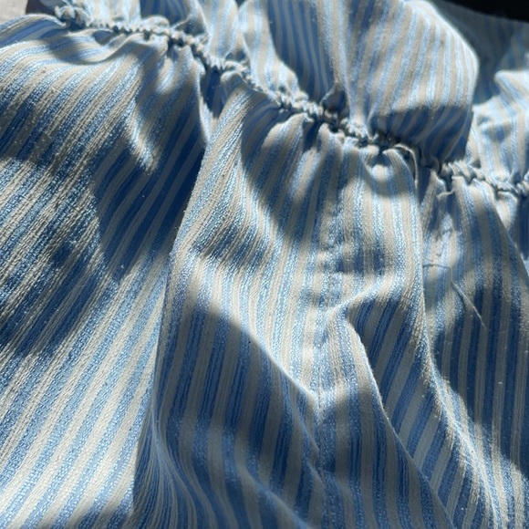 White and Blue Stripes Romper - Picture 3 of 7